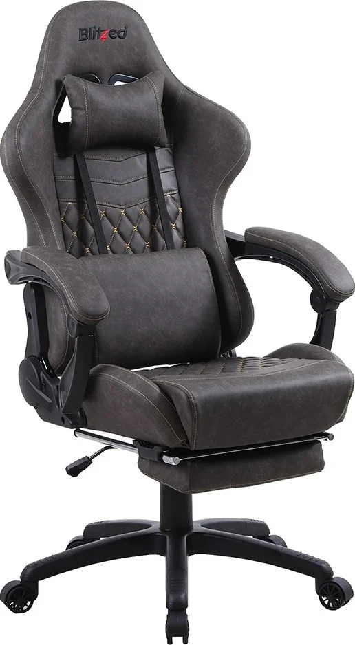 صندلی گیمینگ مسابقه ای Blitzed مدل Professor با زیرپایی جمع شونده - قهوه ای | PROFESSORBROWN صندلی گیمینگ مسابقه ای Blitzed مدل Professor با زیرپایی جمع شونده - قهوه ای | PROFESSORBROWN