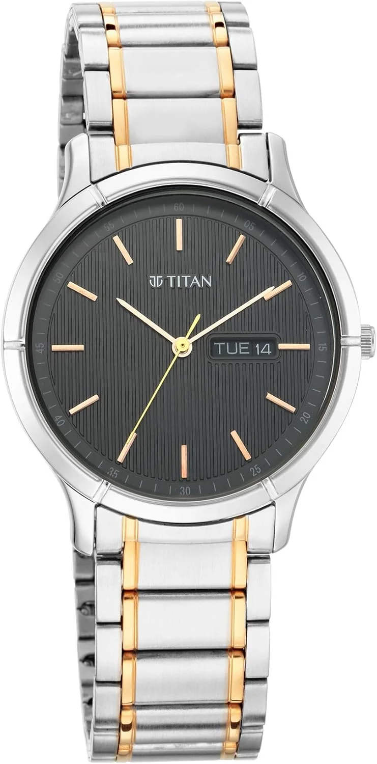 ساعت مردانه تایتان مدل لاگان با صفحه مشکی آنالوگ - NN1775KM01، مشکی