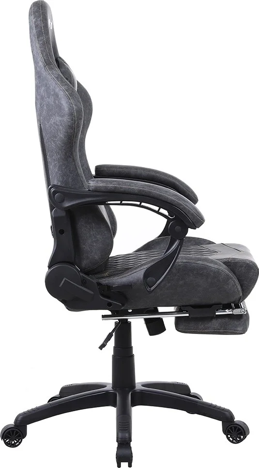 صندلی گیمینگ Blitzed مدل مسابقه ای با زیرپایی جمع شونده پروفسور - خاکستری | PROFESSORGREY