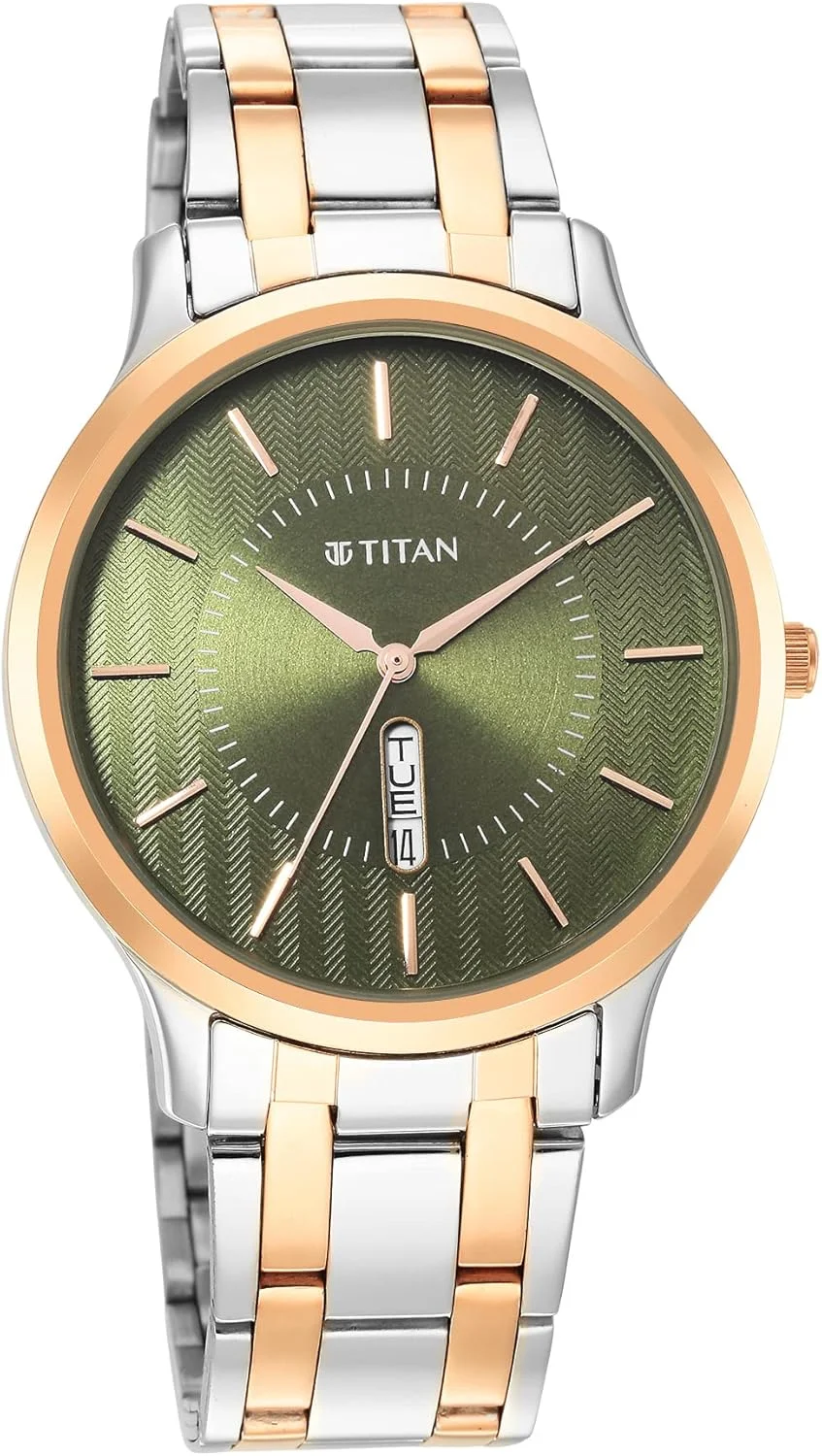 ساعت مچی مردانه تایتان کارشما مدل آنالوگ با صفحه سبز-1825KM03/NR1825KM03