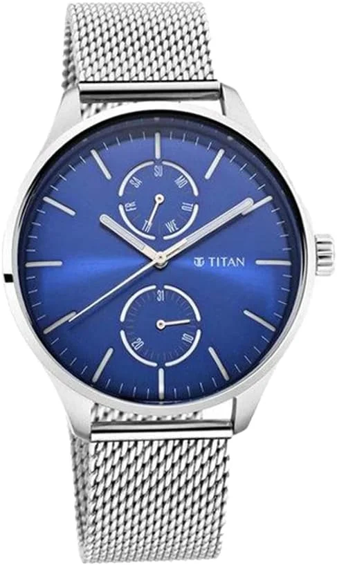 ساعت مچی مردانه تایتان مدل کوارتز با نمایشگر آنالوگ و بند استیل ضد زنگ 1833SM01