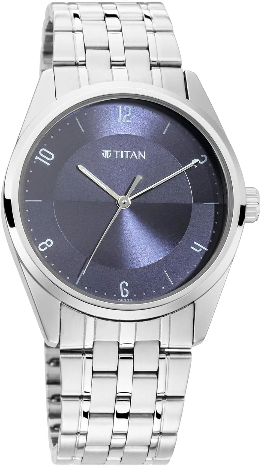 ساعت مچی مردانه تایتان نئو اکونومی آنالوگ با صفحه آبی - NN1729SM05/NP1729SM05، آبی، سایز آزاد، بند
