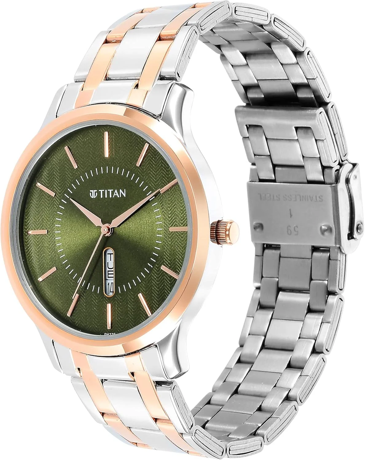 ساعت مچی مردانه تایتان کارشما مدل آنالوگ با صفحه سبز-1825KM03/NR1825KM03