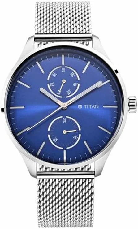 ساعت مچی مردانه تایتان مدل کوارتز با نمایشگر آنالوگ و بند استیل ضد زنگ 1833SM01
