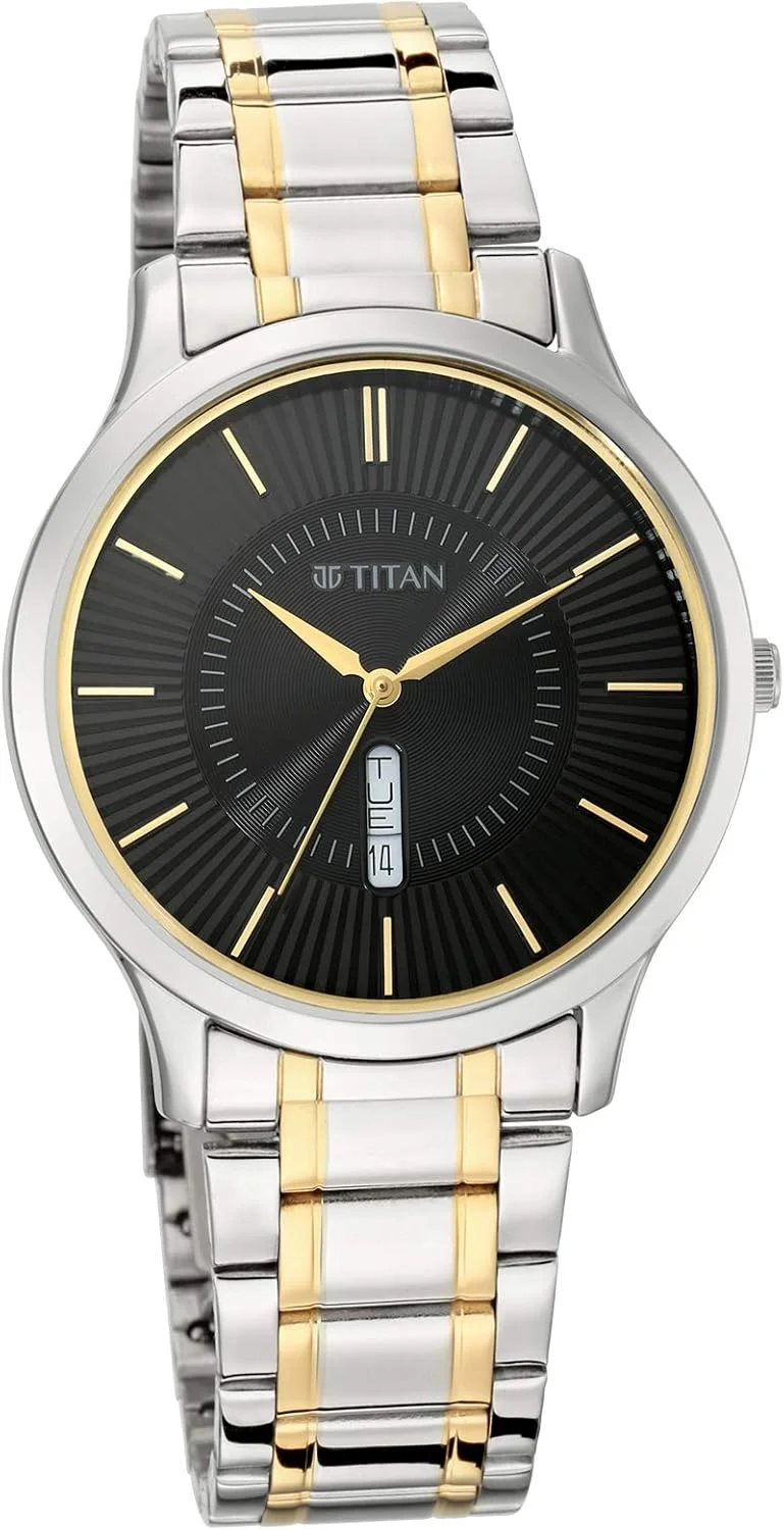 ساعت مچی مردانه تایتان مدل لاگان با صفحه مشکی آنالوگ - Nn1845Bm01/Nr1845Bm01، رنگ بند - چند رنگ