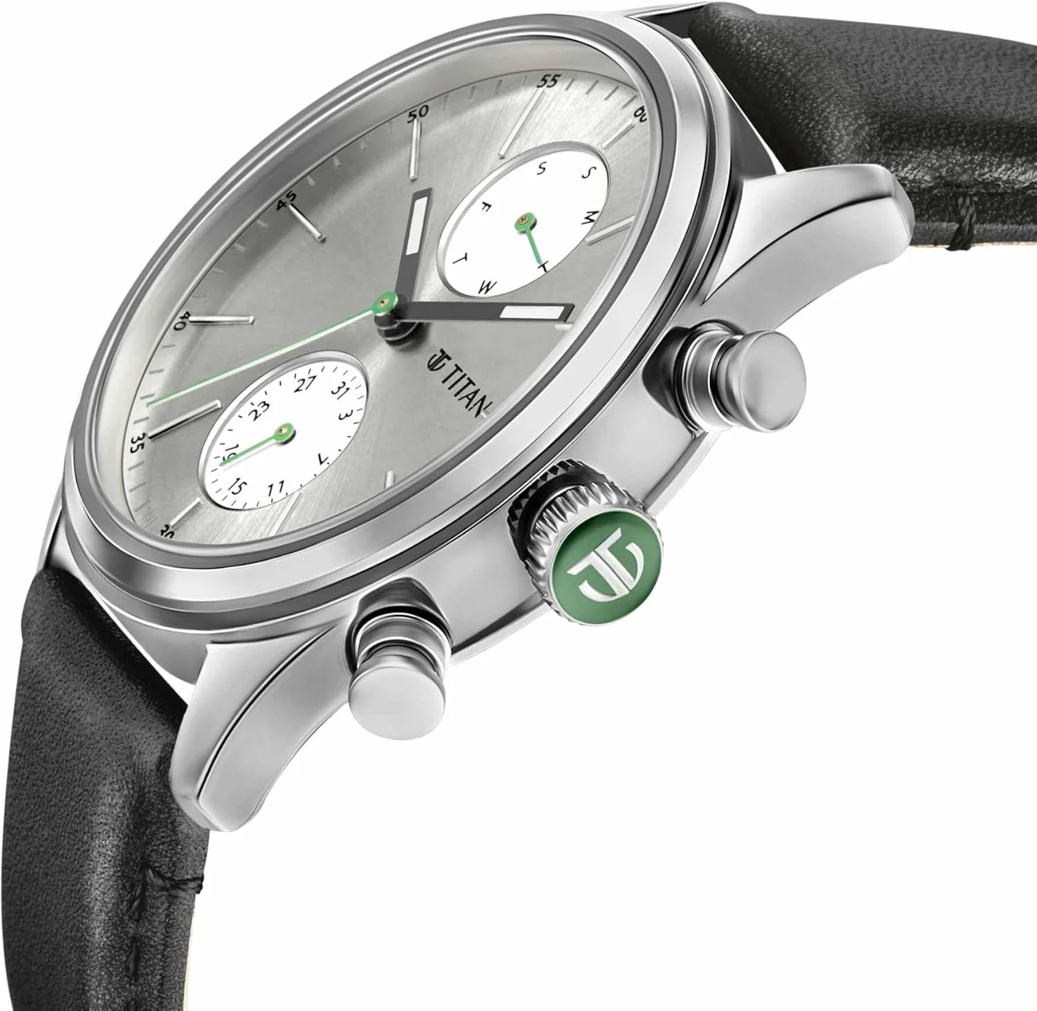 ساعت مچی کوارتز مردانه تایتان با نمایشگر آنالوگ و بند چرمی مدل 1805SL09