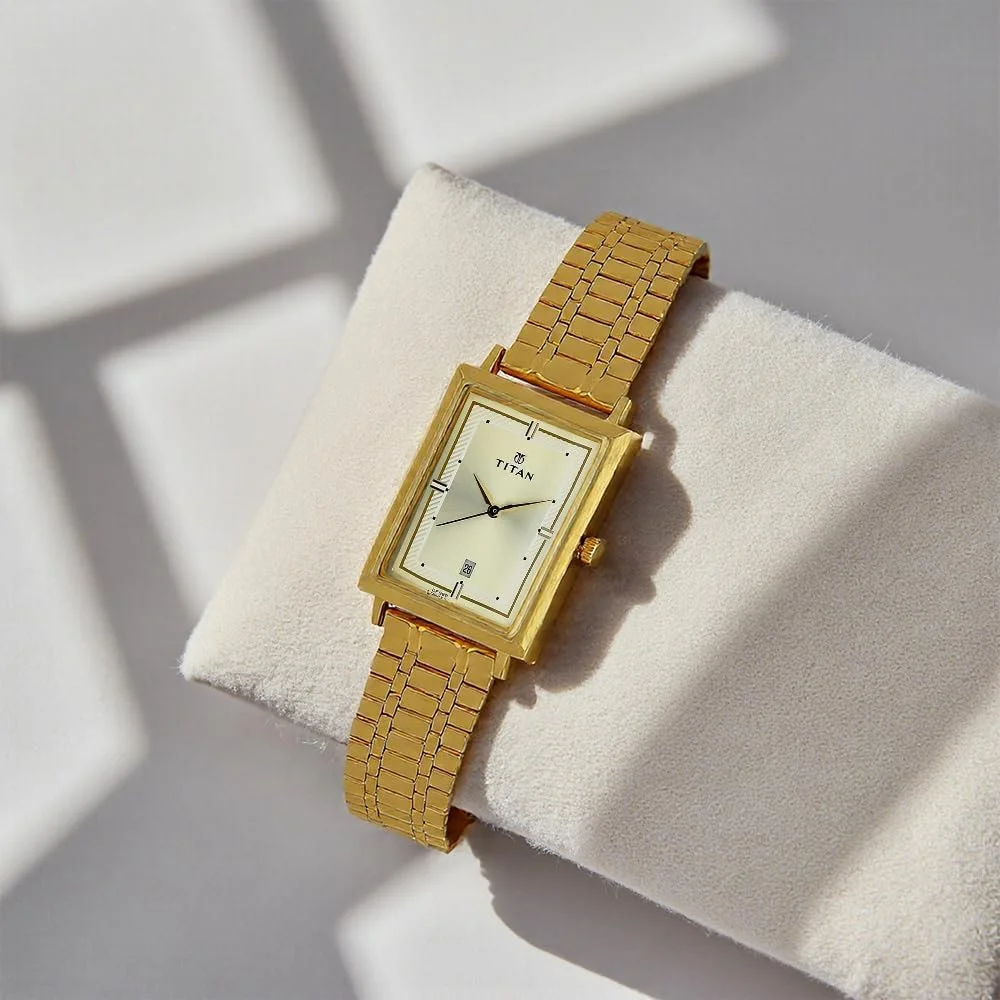 ساعت مچی مستطیلی آنالوگ تایتان کاریشما مردانه