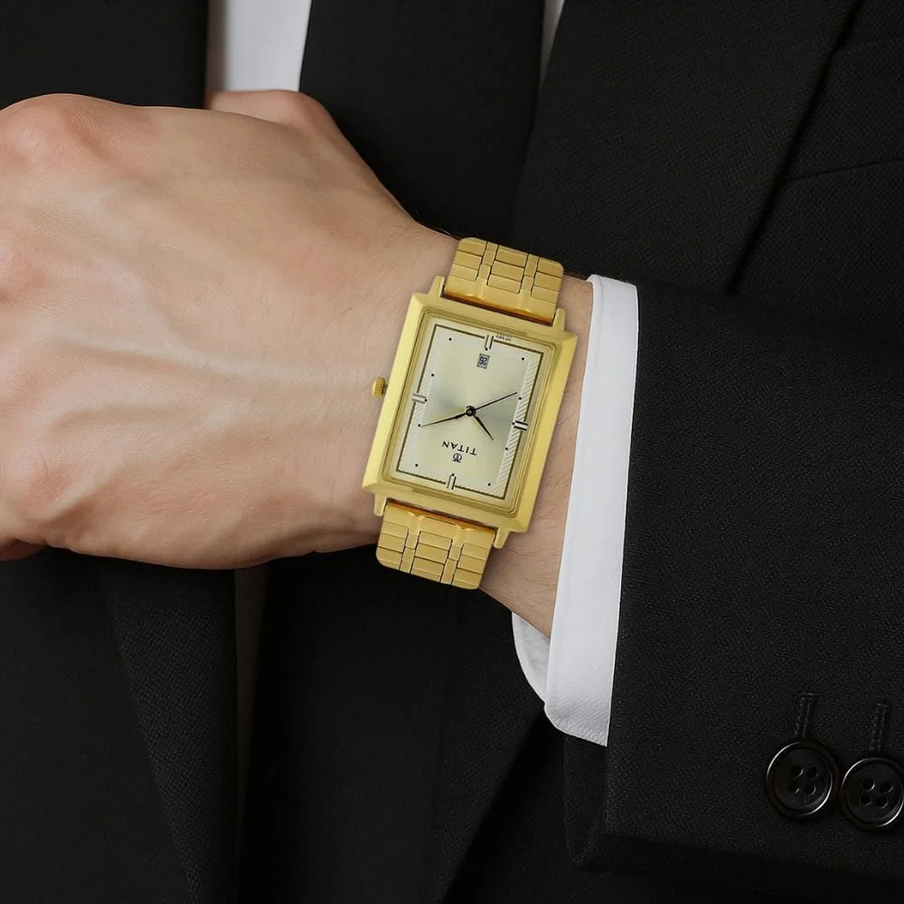 ساعت مچی مستطیلی آنالوگ تایتان کاریشما مردانه