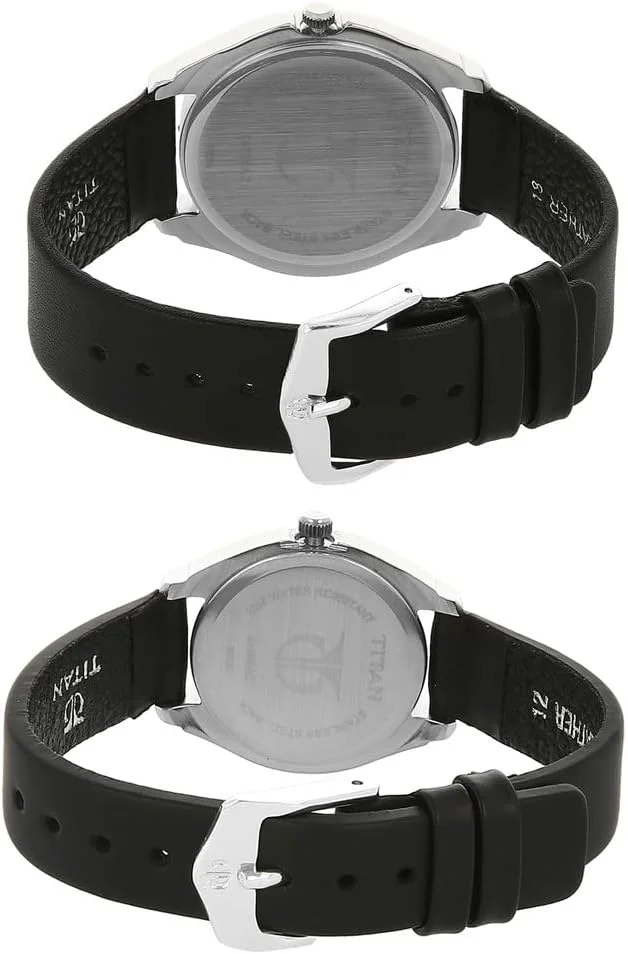 ساعت مچی عقربه‌ای تایتان مدل بندان با صفحه نقره‌ای - NL15782489SL03/NR15782489SL03P (ست)