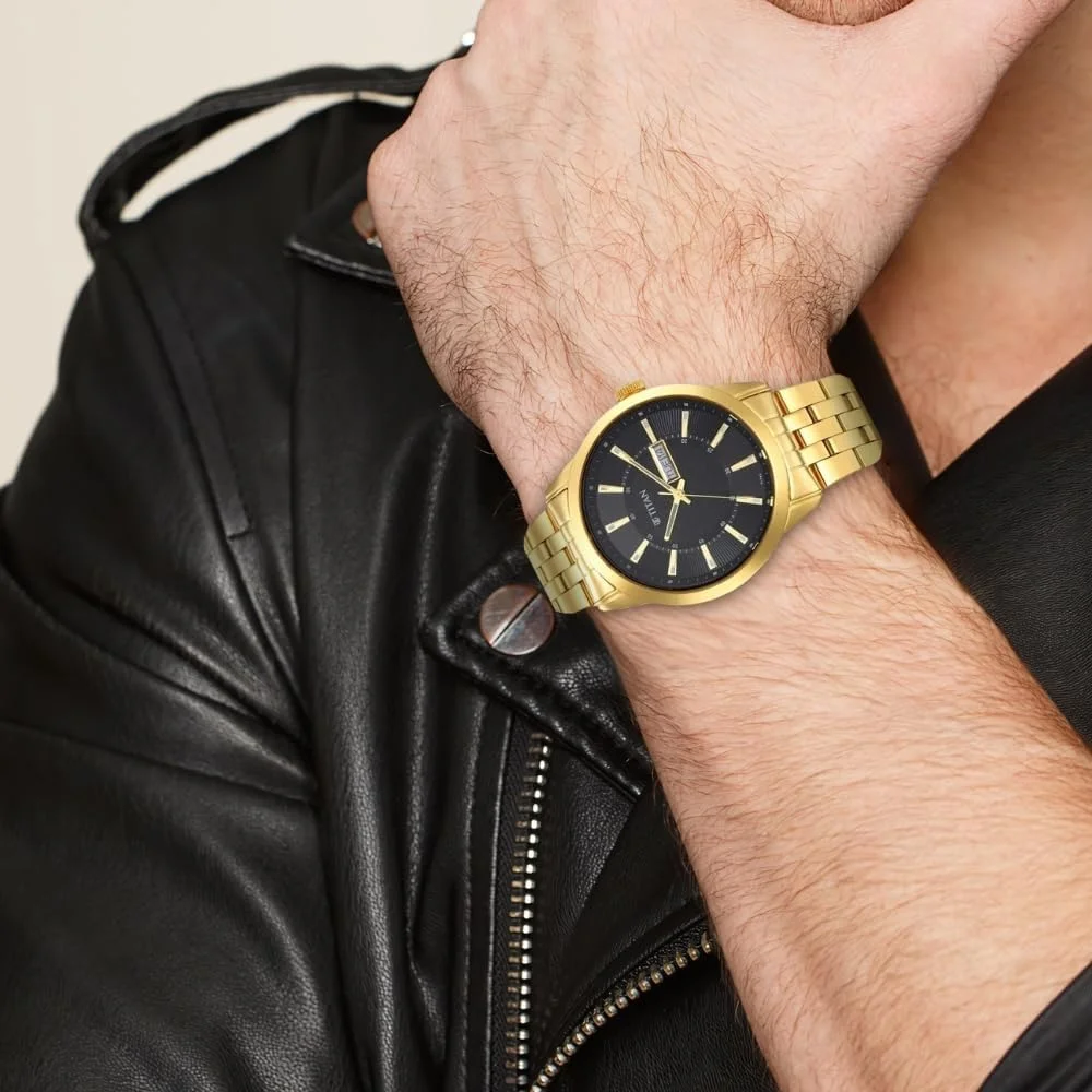 ساعت مچی مردانه تیتان مدل آنالوگ با صفحه مشکی - 1752YM03/NP1752YM03، مشکی، موتور کوارتز