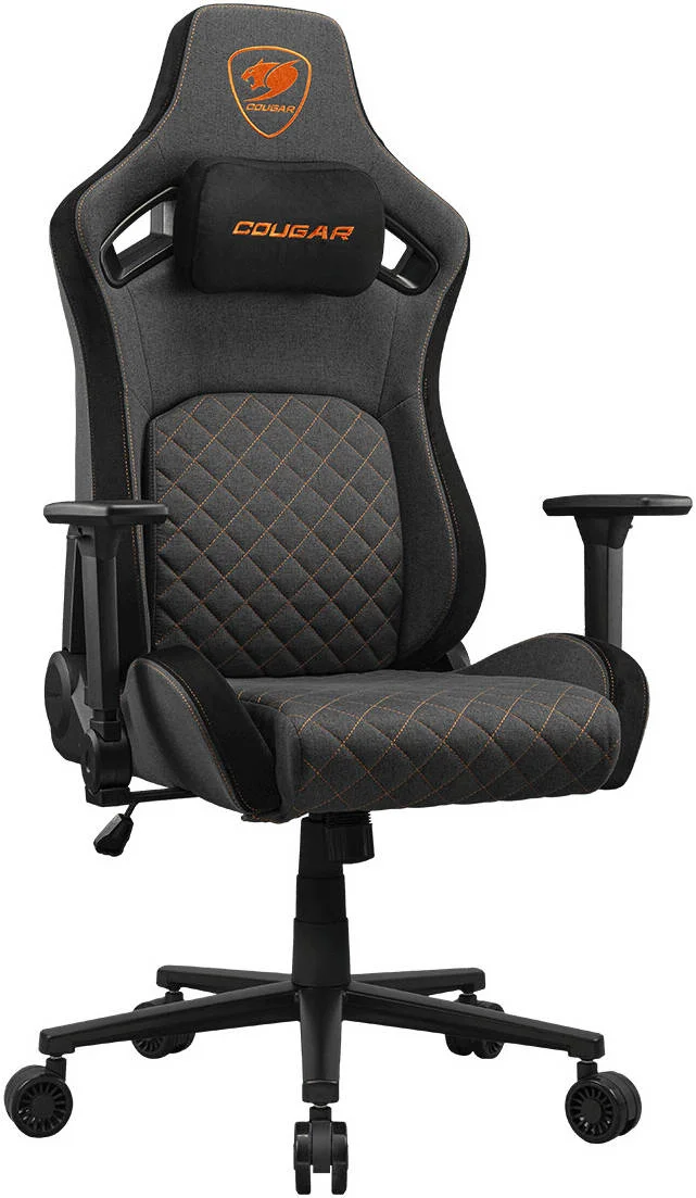 صندلی گیمینگ کوگار مدل Defensor Gray F، سطح کتان مصنوعی، پشتیبانی کمری پیشرفته PushBack، دسته های تاشو 4D، قابلیت خواباندن تا 155 درجه، تنظیم ارتفاع با پیستون، بالابر گازی کلاس 4 | 3MDFFGRB.0001