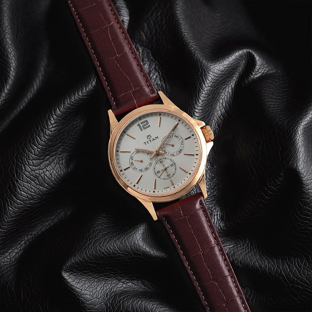 ساعت مچی آنالوگ گرد تیتان نئو مردانه