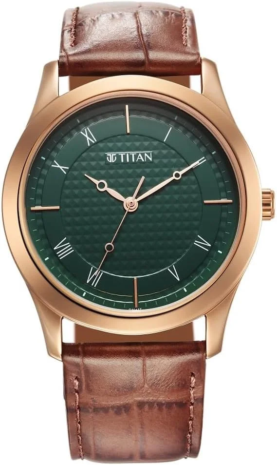 ساعت مچی مردانه تیتان آنالوگ با صفحه سبز