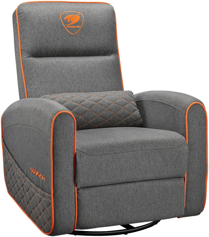 صندلی مبل کوگار مدل FIDOM GRAY، روکش کتان مصنوعی تنفسی، پشتیبانی کمری، قابلیت خوابیدن، چرخش و گهواره شدن، تحمل وزن تا 150 کیلوگرم، لایه گذاری تخصصی | 3MFDFGRO.0001