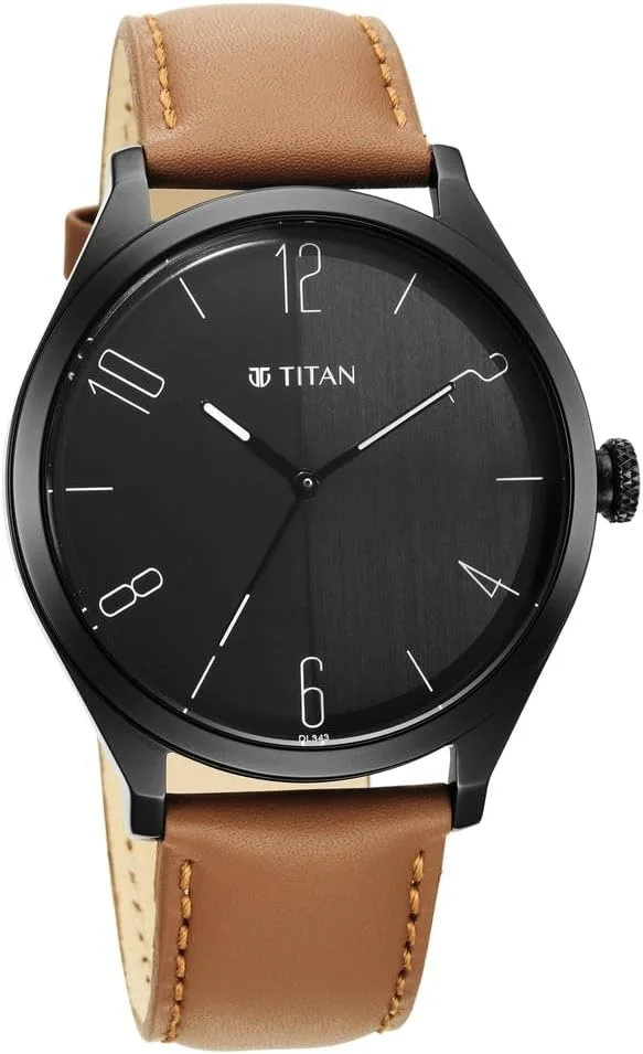 ساعت مچی مردانه تیتان مدل آنالوگ با صفحه مشکی - NP1865NL01/NP1865NL01