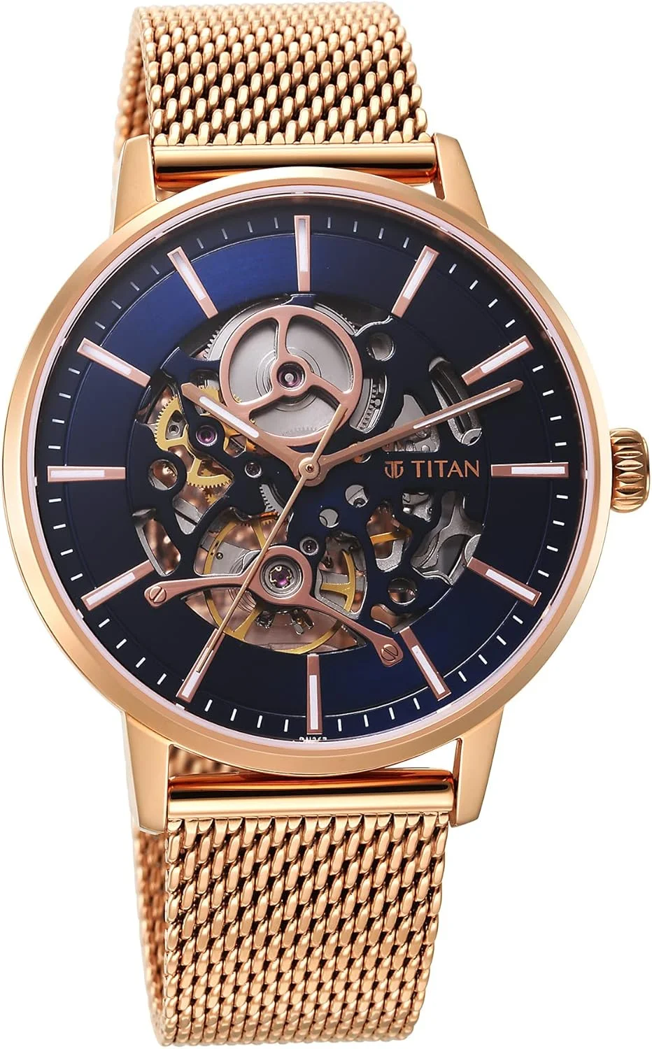 ساعت مچی مردانه تایتان مدل آنالوگ با صفحه آبی - 90159WM01، آبی