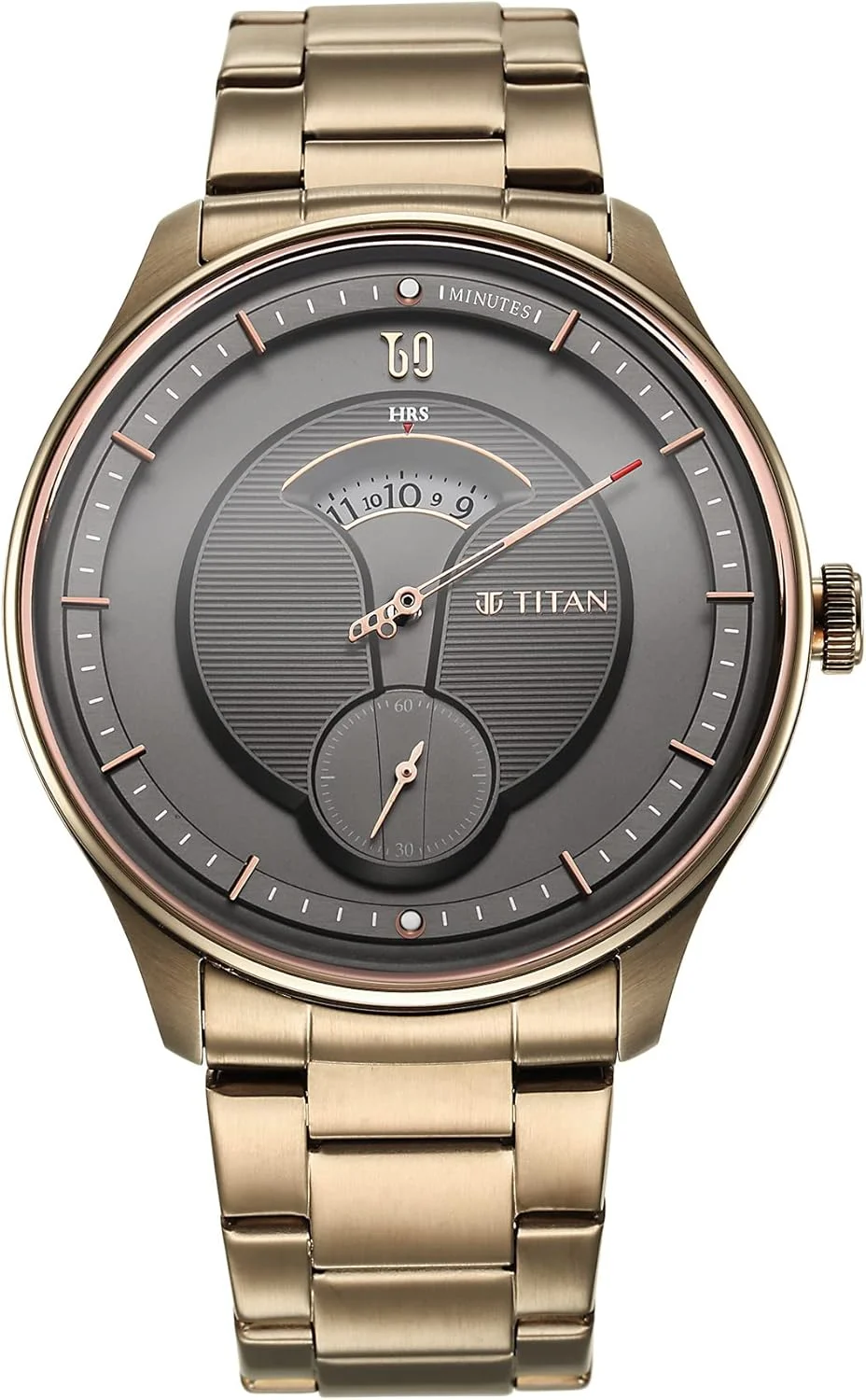 ساعت مچی مردانه تایتان مدل آنالوگ با صفحه قهوه ای - 1890QM01, TCE