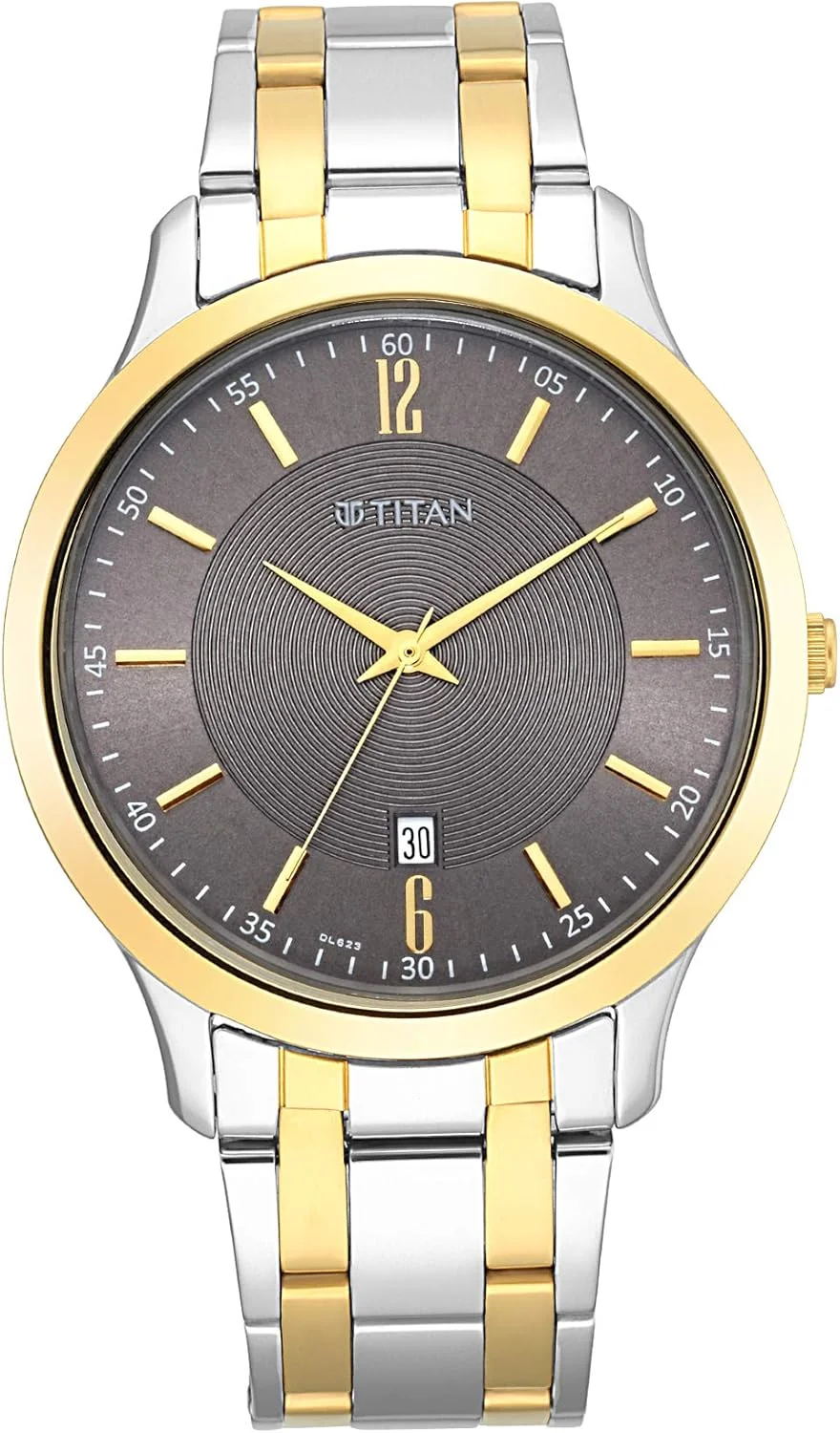 ساعت مچی مردانه تیتان آنالوگ با صفحه قهوه ای مدل 1825BM01