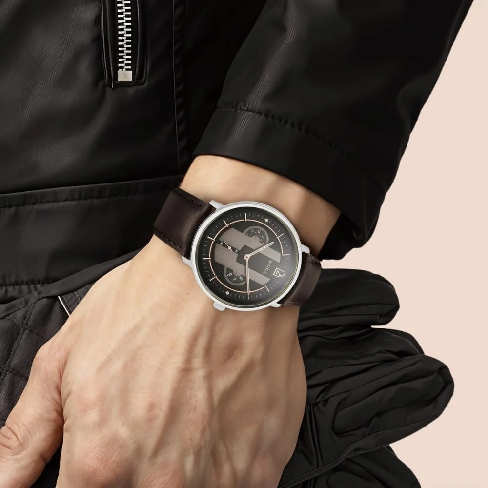 ساعت مچی مردانه تایتان مدل آنالوگ با صفحه مشکی - 1882SL01/1882SL01