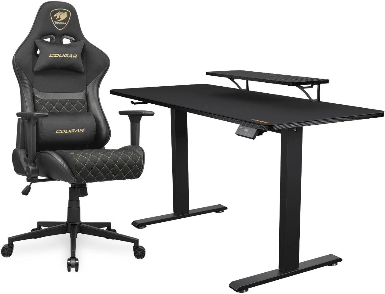 مجموعه تجهیزات گیمینگ و بهره‌وری کوگار - صندلی گیمینگ Cougar Armor One V2 F + میز گیمینگ Cougar E-STAR 140 | 3MA2FGLB.0001/3MSTA3WB.0001