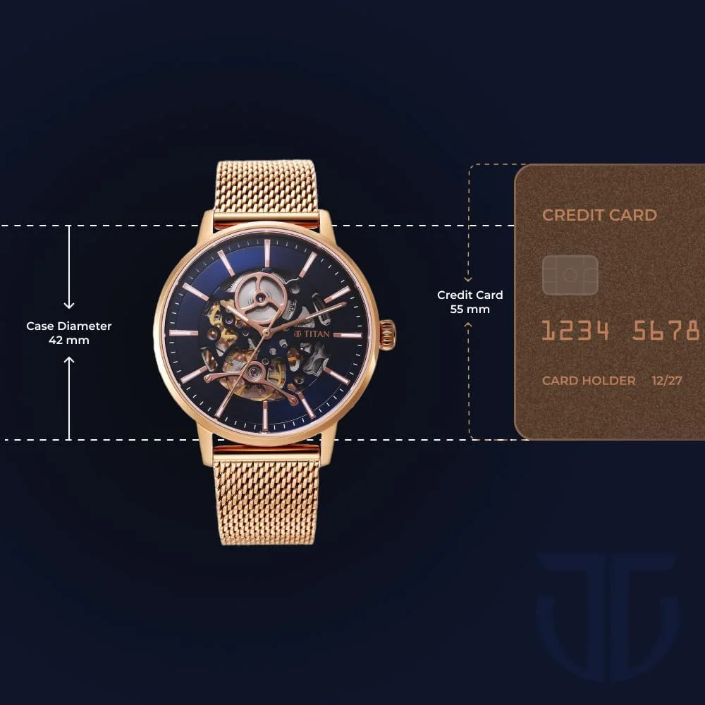 ساعت مچی مردانه تایتان مدل آنالوگ با صفحه آبی - 90159WM01، آبی