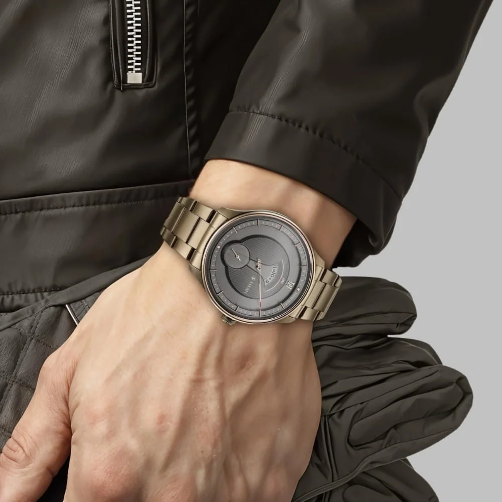 ساعت مچی مردانه تایتان مدل آنالوگ با صفحه قهوه ای - 1890QM01, TCE