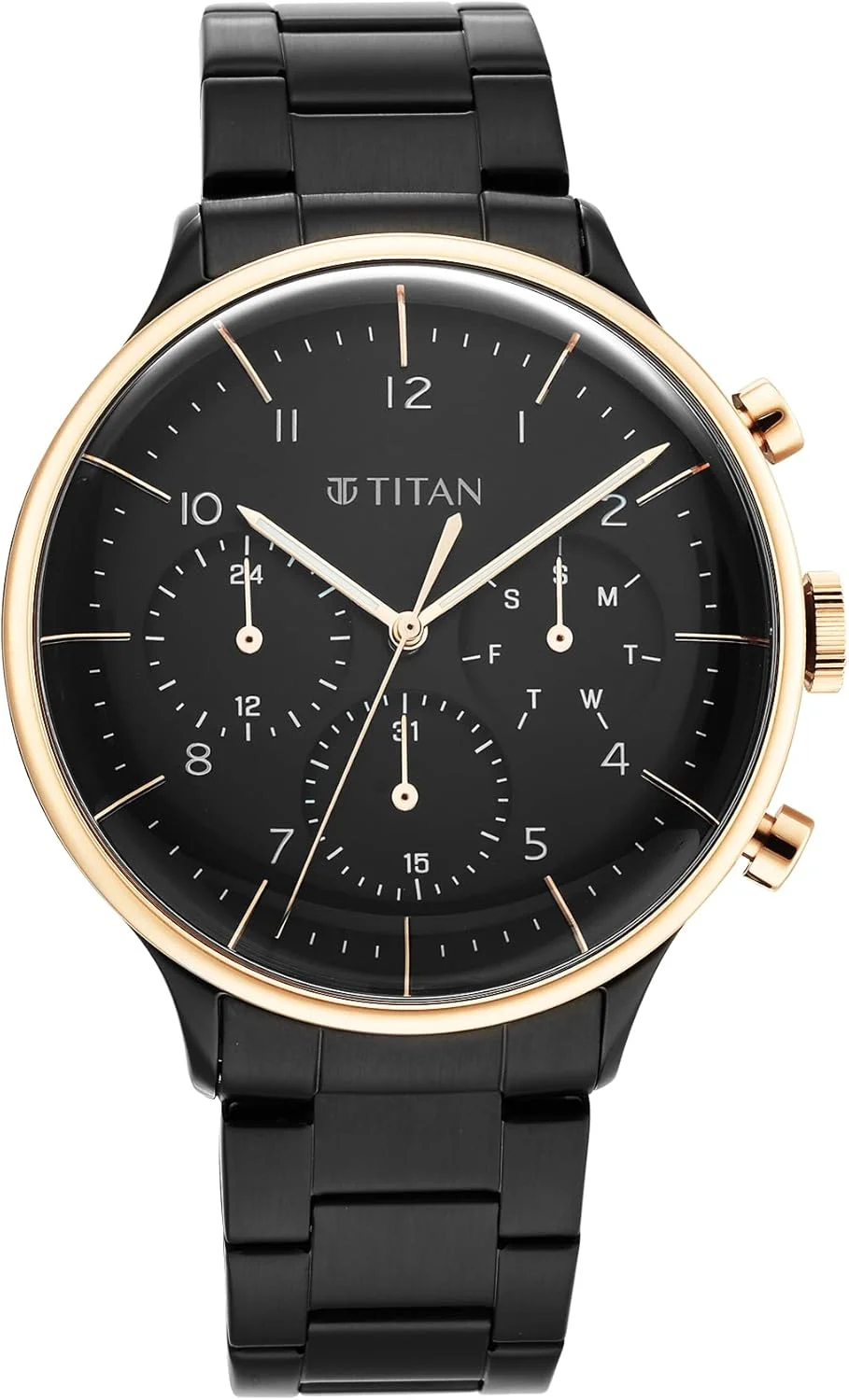 ساعت مچی مردانه تیتان مدل آنالوگ با صفحه مشکی - 90102KM01، مشکی