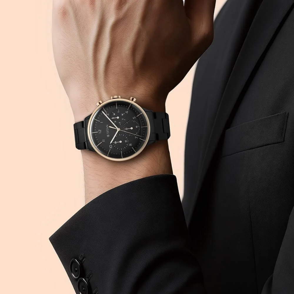 ساعت مچی مردانه تیتان مدل آنالوگ با صفحه مشکی - 90102KM01، مشکی