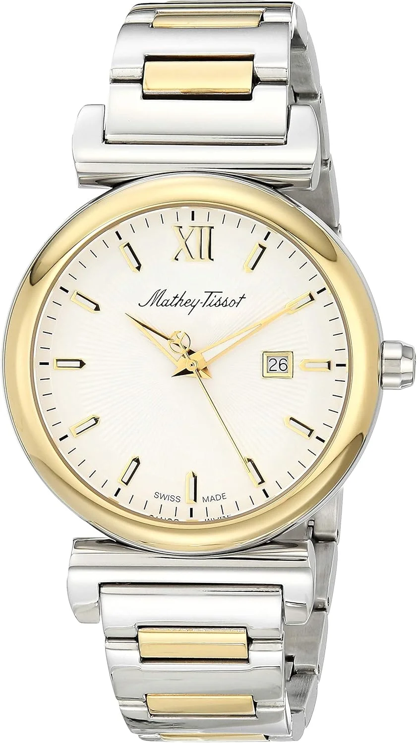 ساعت مچی مردانه متی تیسوت مدل Elegance، صفحه سفید، موتور کوارتز