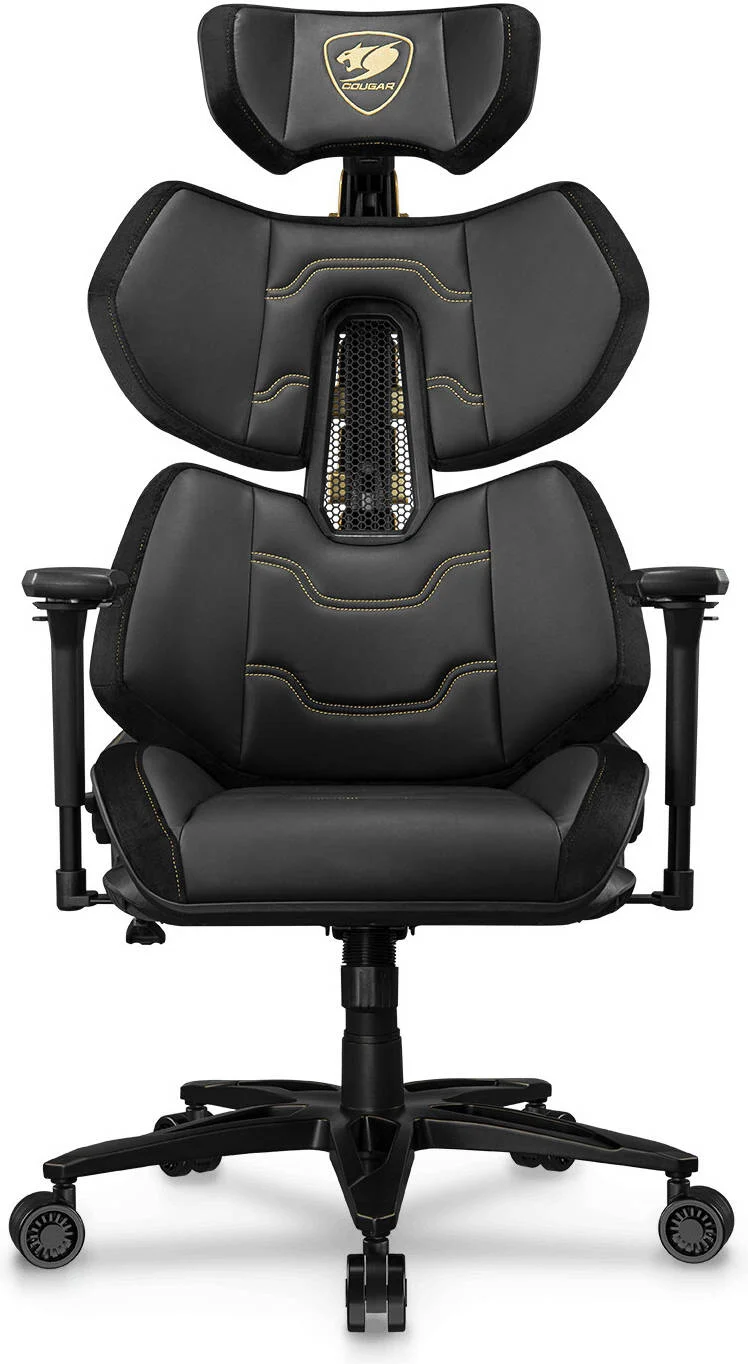 صندلی گیمینگ Cougar Terminator Elite Gold، روکش چرم مصنوعی Hyper-Dura، فوم قالبگیری شده با تراکم بالا، پشتی PAFRP، بالابر گازی کلاس 4، دستههای 4D، طلایی / مشکی | 3MTREGLB.0001 صندلی گیمینگ Cougar Terminator Elite Gold، روکش چرم مصنوعی Hyper-Dura، فوم قالبگیری شده با تراکم بالا، پشتی PAFRP، بالابر گازی کلاس 4، دستههای 4D، طلایی / مشکی | 3MTREGLB.0001