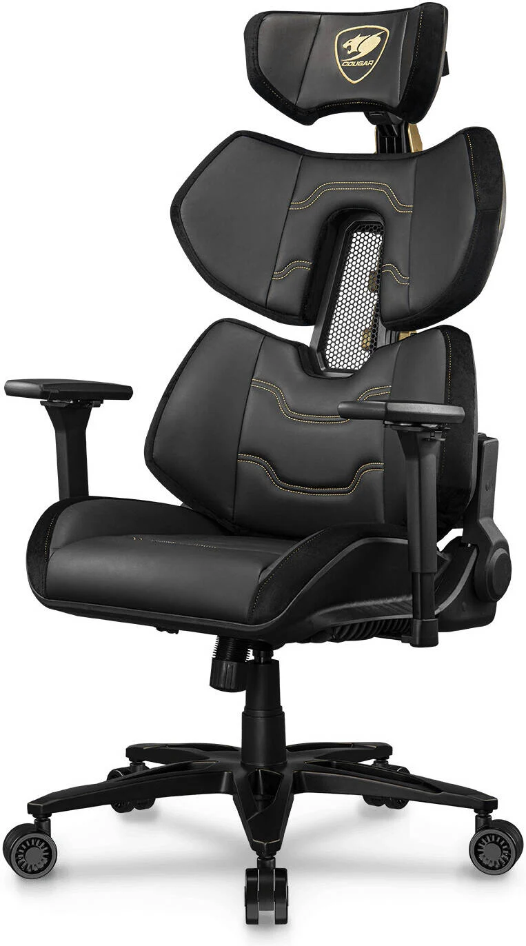 صندلی گیمینگ Cougar Terminator Elite Gold، روکش چرم مصنوعی Hyper-Dura، فوم قالبگیری شده با تراکم بالا، پشتی PAFRP، بالابر گازی کلاس 4، دستههای 4D، طلایی / مشکی | 3MTREGLB.0001 صندلی گیمینگ Cougar Terminator Elite Gold، روکش چرم مصنوعی Hyper-Dura، فوم قالبگیری شده با تراکم بالا، پشتی PAFRP، بالابر گازی کلاس 4، دستههای 4D، طلایی / مشکی | 3MTREGLB.0001