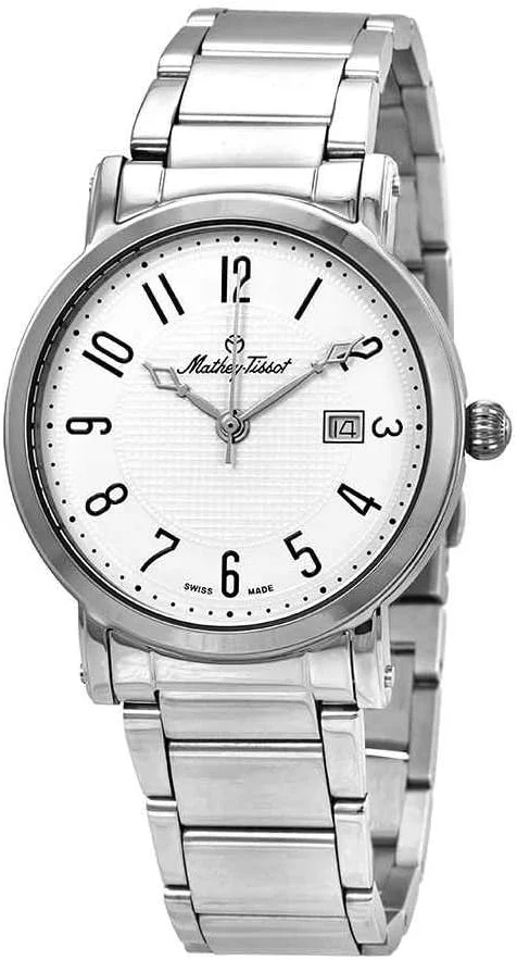ساعت مچی مردانه متی تیسوت مدل City با صفحه سفید H611251MAG، سفید، مدرن