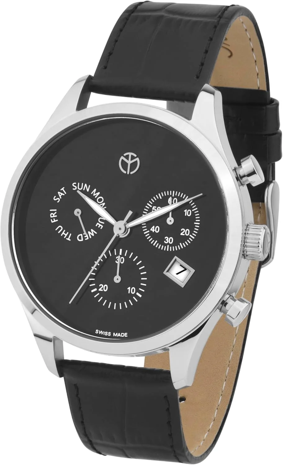 ساعت مچی مردانه متِی تیسو مدل Urban Chrono با صفحه مشکی و موتور کوارتز ساخت سوئیس - H411CHLNM