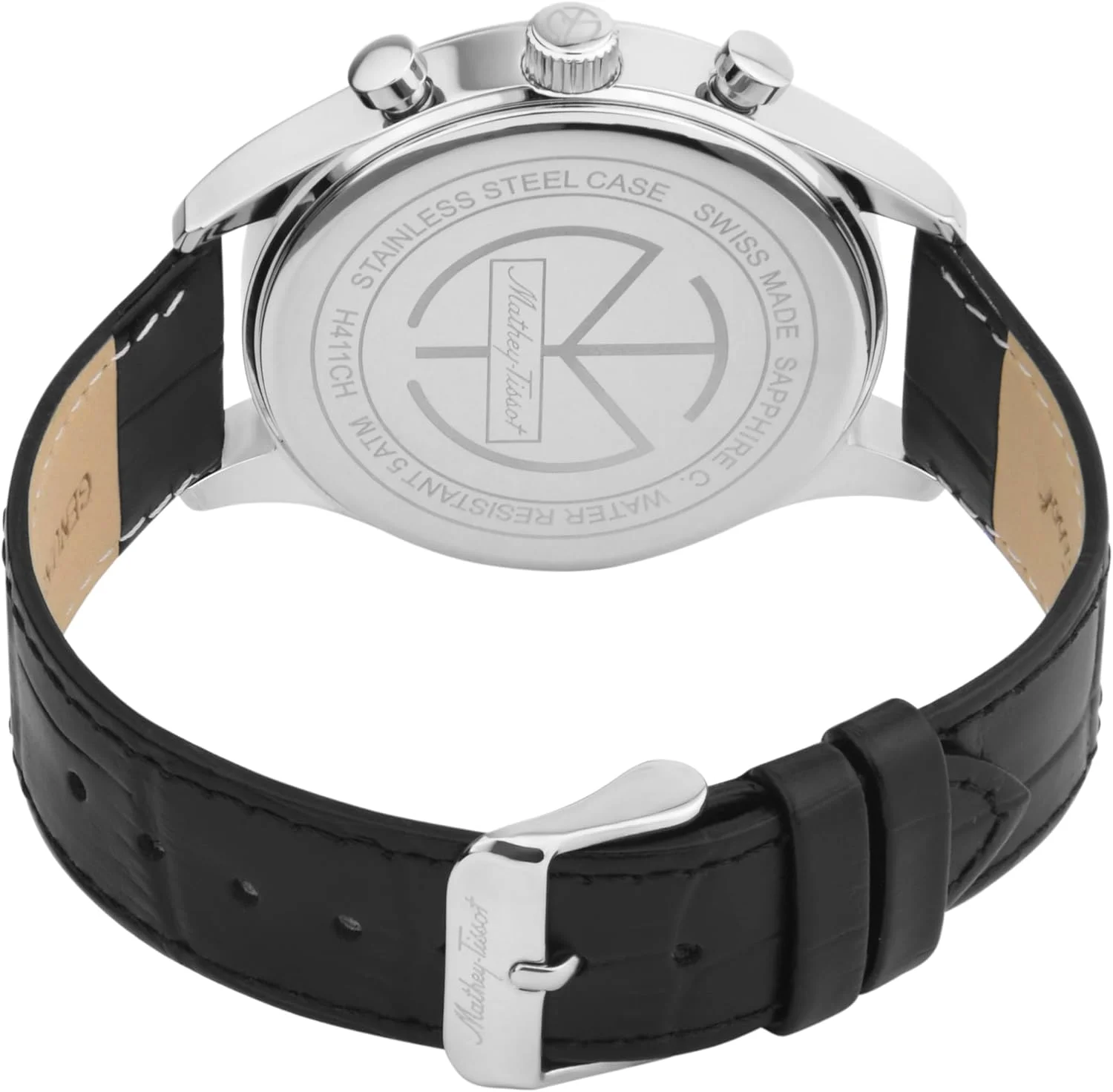 ساعت مچی مردانه متِی تیسو مدل Urban Chrono با صفحه مشکی و موتور کوارتز ساخت سوئیس - H411CHLNM