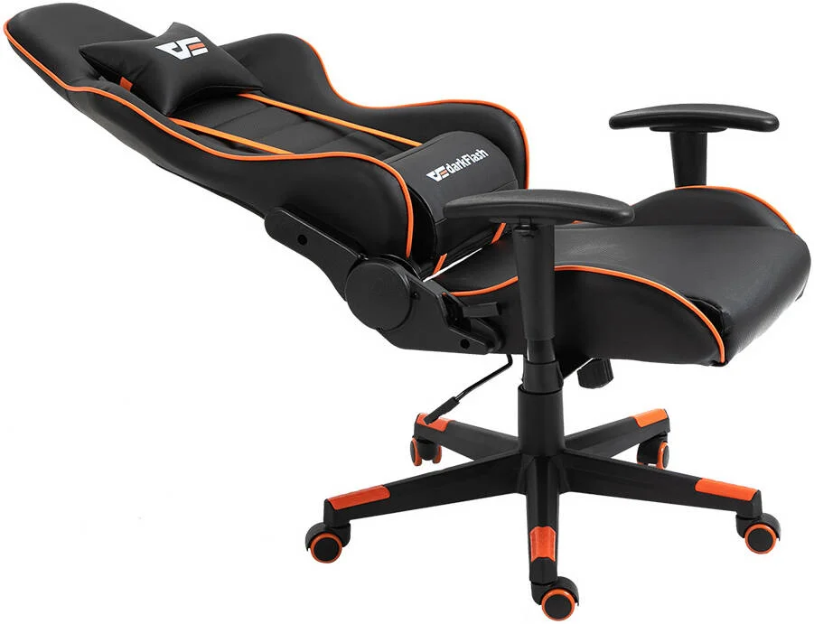 صندلی گیمینگ سری DarkFlash RC350 Butterfly-Function، پشتی پنبهای با تراکم 24 و کوسن صندلی پنبهای، فریم آهنی با ضخامت 1.5 میلیمتر، قابلیت خوابیدن پشتی تا 160 درجه، مشکی/نارنجی | RC350 صندلی گیمینگ سری DarkFlash RC350 Butterfly-Function، پشتی پنبهای با تراکم 24 و کوسن صندلی پنبهای، فریم آهنی با ضخامت 1.5 میلیمتر، قابلیت خوابیدن پشتی تا 160 درجه، مشکی/نارنجی | RC350