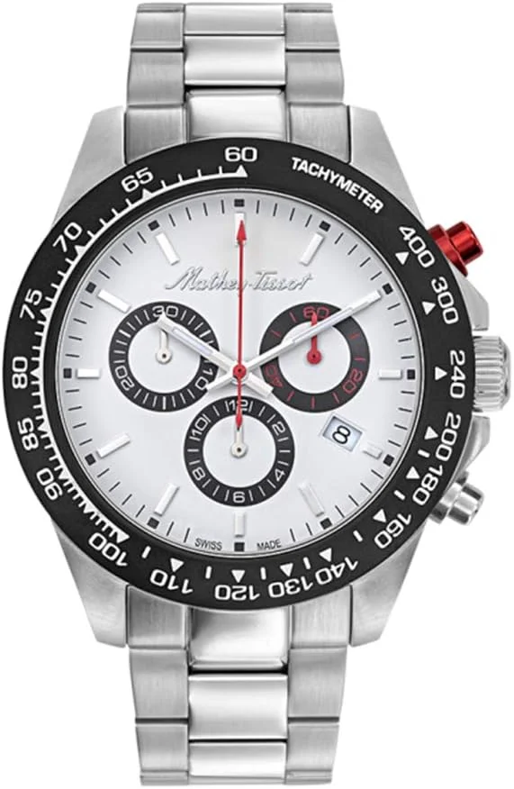 ساعت مچی مردانه متِی تیسو مدل H901CHAI، ساخت سوئیس، آنالوگ، کرنوگراف، صفحه سفید