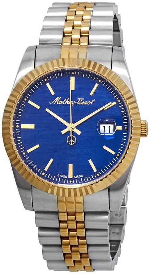 ساعت مچی مردانه متی تیسوت سری Rolly III صفحه آبی مدل H810BU