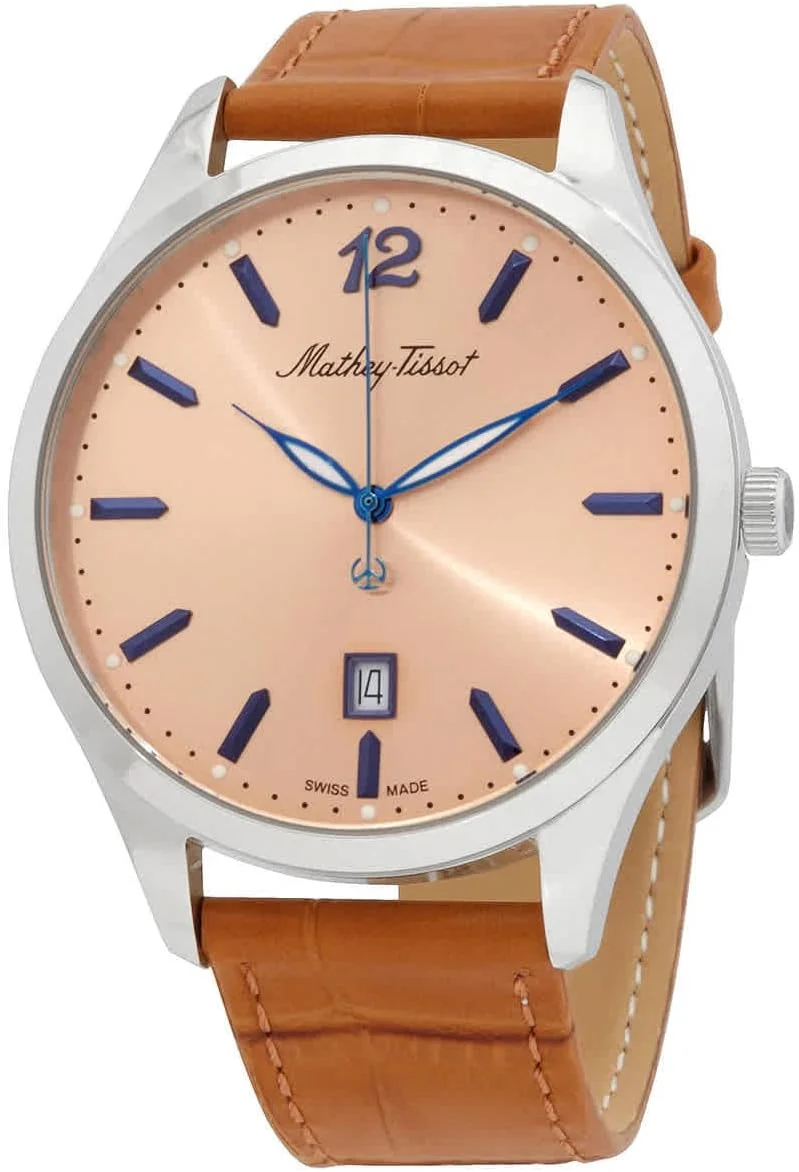 ساعت مچی مردانه متِی تیسو اوربان کوارتز با صفحه نارنجی مدل H411SAL