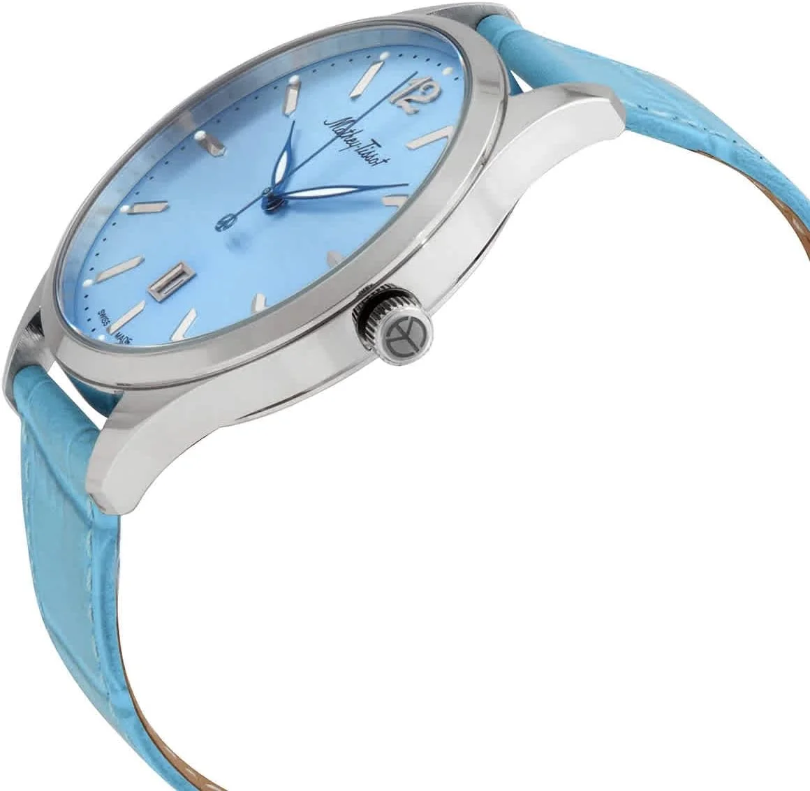 ساعت مچی مردانه متِی تیسو مدل Urban با صفحه آبی و بند چرمی آبی H411SKY