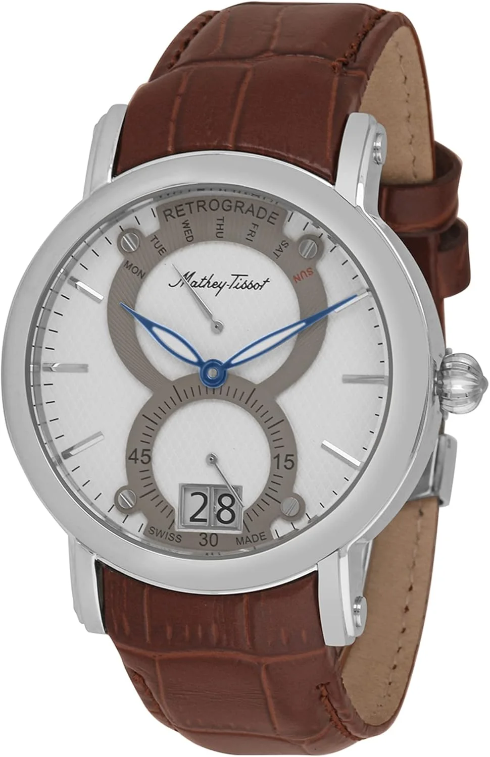 ساعت مچی مردانه متِی تیسو مدل Retrograde 1886 با صفحه سفید آنالوگ - H7022AI ساعت مچی مردانه متِی تیسو مدل Retrograde 1886 با صفحه سفید آنالوگ - H7022AI