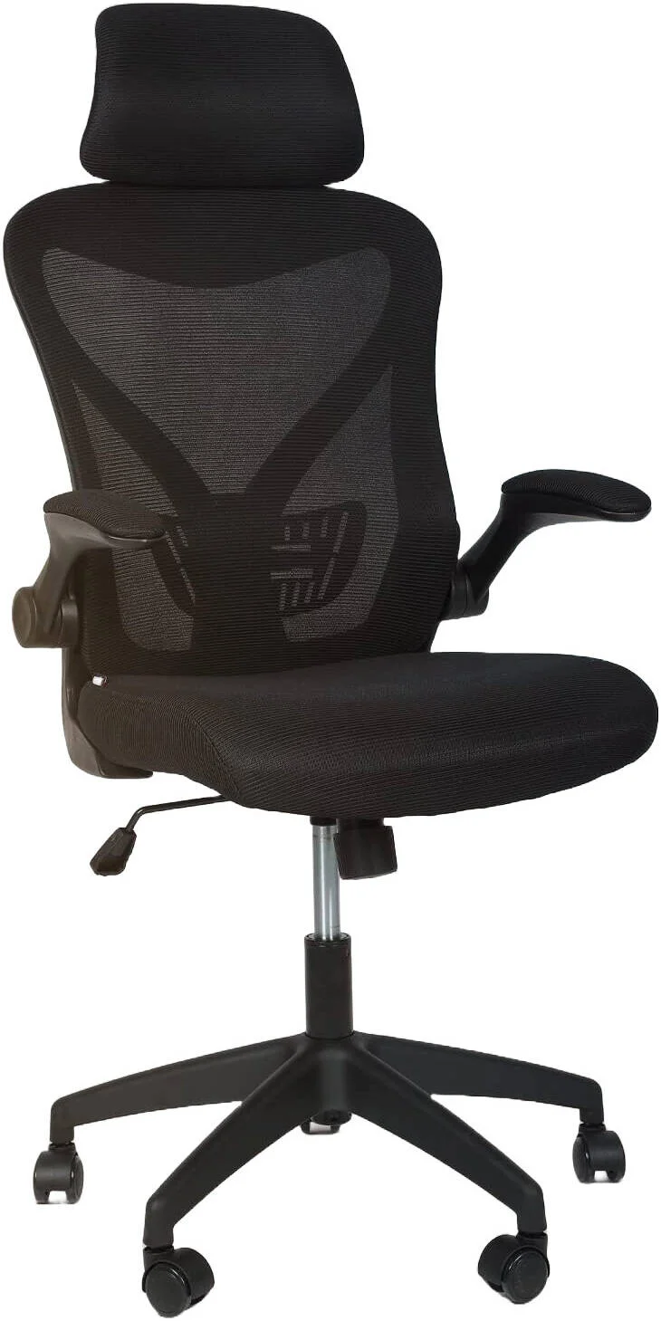 صندلی اداری ارگونومیک Drogo مناسب کار با بالابر گازی کلاس 3 SGS، توری تنفسی کره‌ای، دسته‌های قابل تنظیم، پشتیبانی کمری، صندلی کامپیوتر برای خانه یا دفتر کار، صندلی میز (مشکی) | DGC102