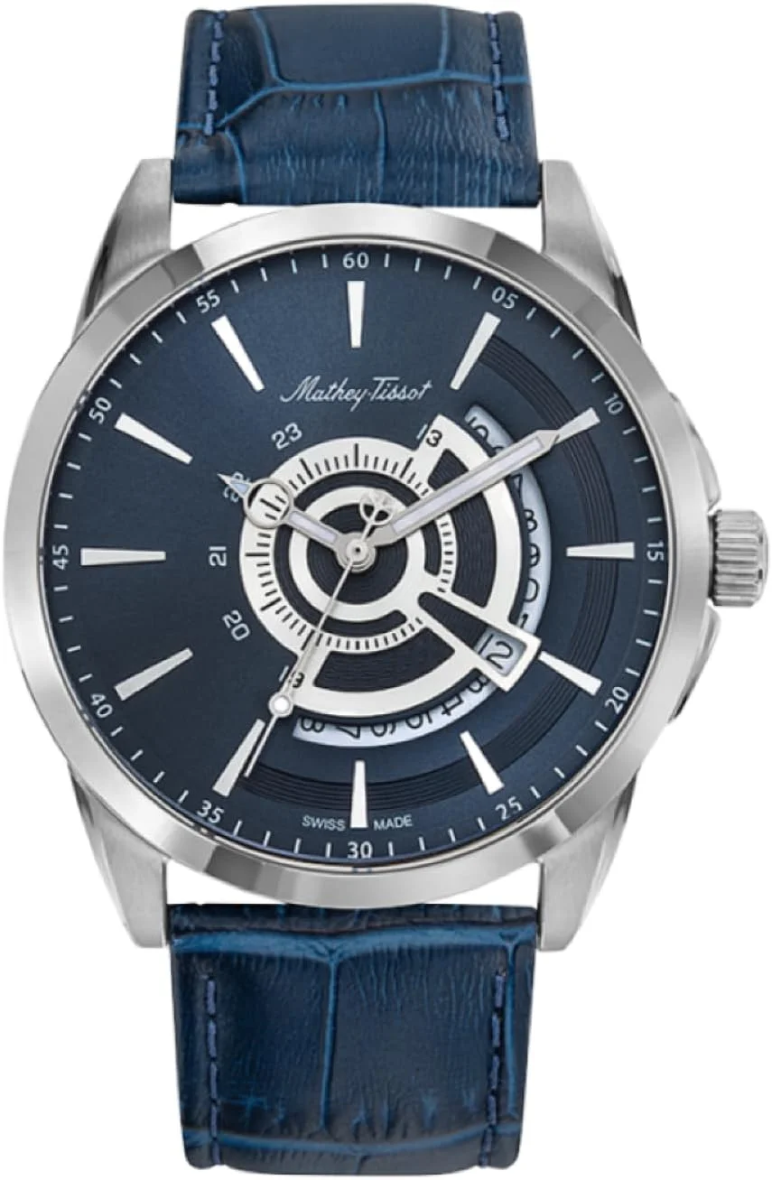 ساعت مچی مردانه متِی تیسو مدل موندو با صفحه آبی و موتور کوارتز H711ABU