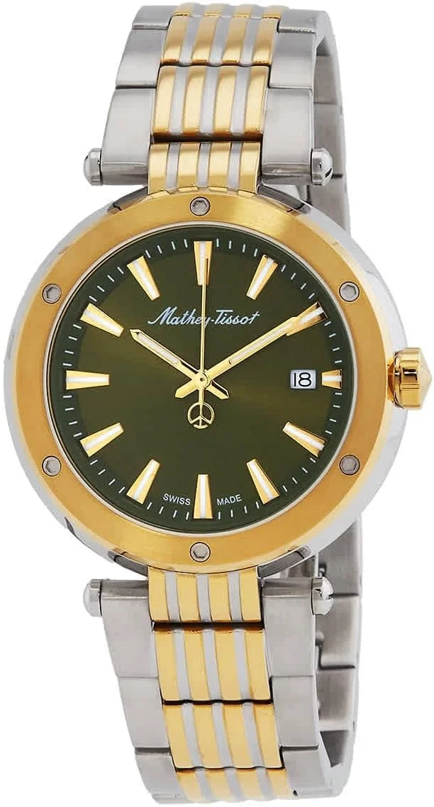 ساعت مچی مردانه متِی تیسو نپتون کوارتز صفحه سبز مدل H912BV