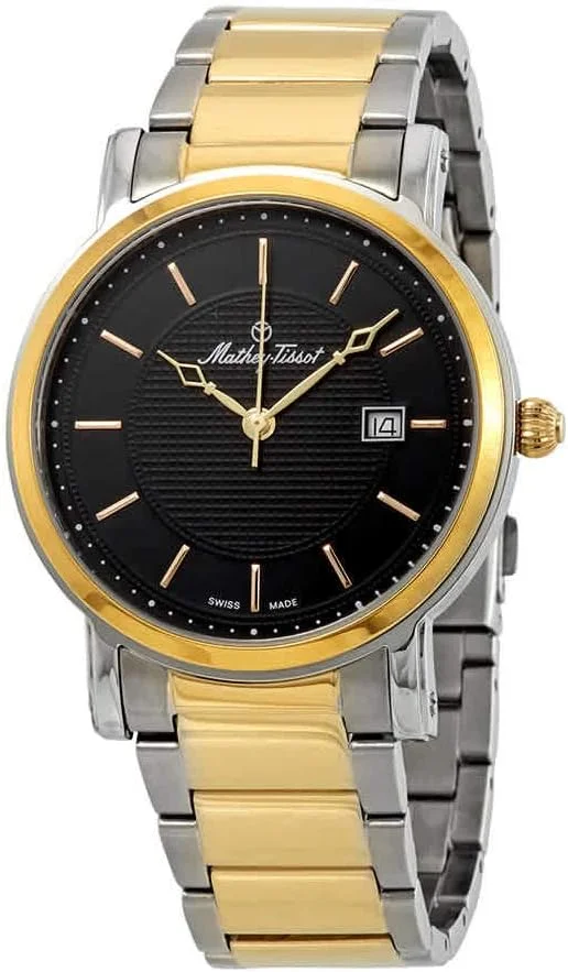 ساعت مچی مردانه متِی تیسو سیتی متال صفحه مشکی مدل HB611251MBN