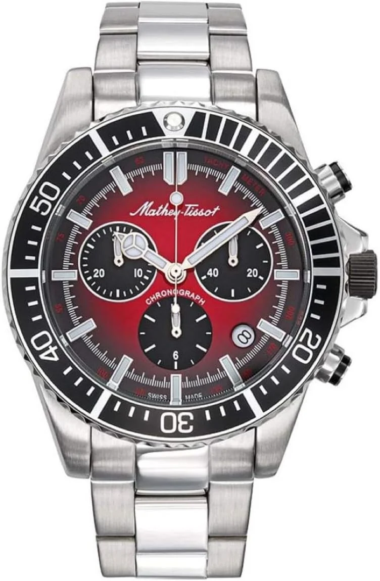 ساعت مچی آنالوگ صفحه قرمز مردانه متی تیسوت - H908CHAR