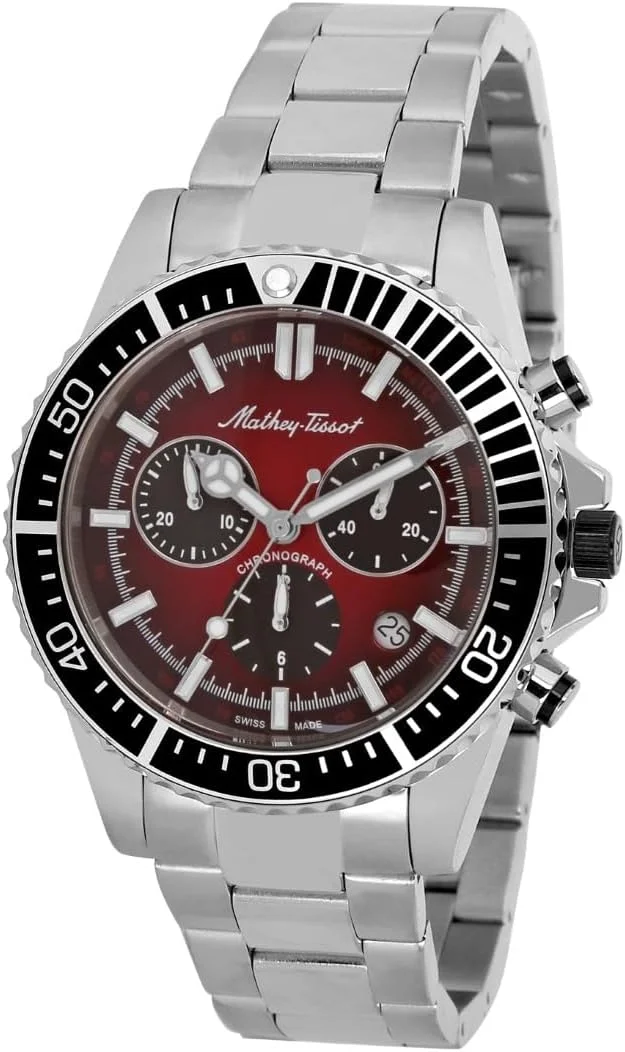 ساعت مچی آنالوگ صفحه قرمز مردانه متی تیسوت - H908CHAR ساعت مچی آنالوگ صفحه قرمز مردانه متی تیسوت - H908CHAR