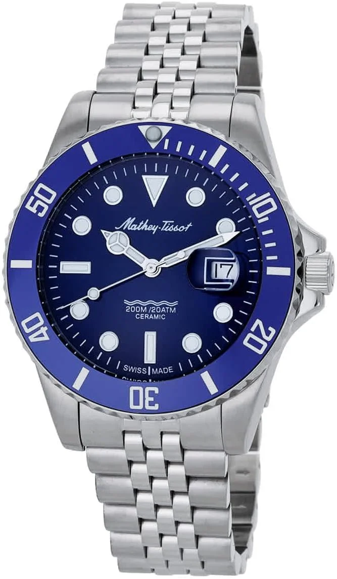 ساعت مچی مردانه متِی تیسو مدل Mathy Ceramic با صفحه آبی H901CRABU