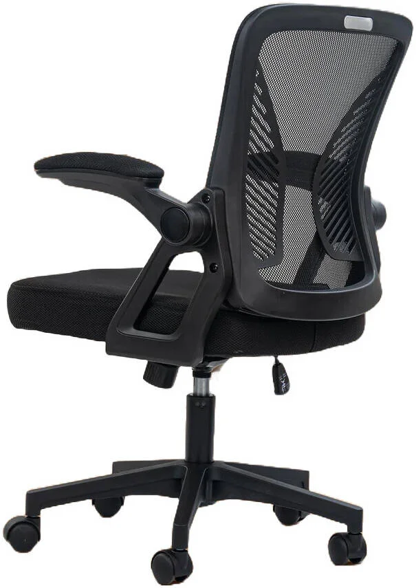 صندلی اداری ارگونومیک ممتاز دروگو برای کار در منزل، صندلی کامپیوتر پشتی بلند با دسته تاشو، توری تنفسی، صندلی قابل تنظیم، پشتی متحرک و بالدار، صندلی توری برای دفتر کار (مشکی) | DGC122