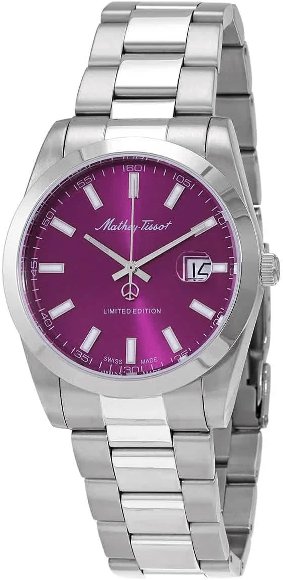 ساعت مچی مردانه متِی تیسو مدل Mathy I LE با صفحه بنفش و موتور کوارتز H451PU