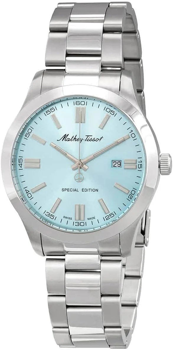 ساعت مچی مردانه متِی تیسو Mathy I Jumbo کوارتز صفحه آبی مدل H455SK